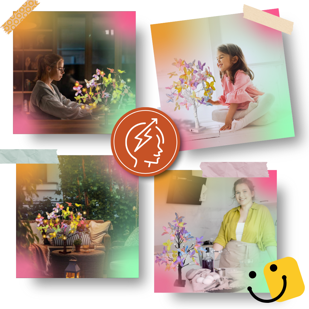 Árbol con luces pastel - Ozerty