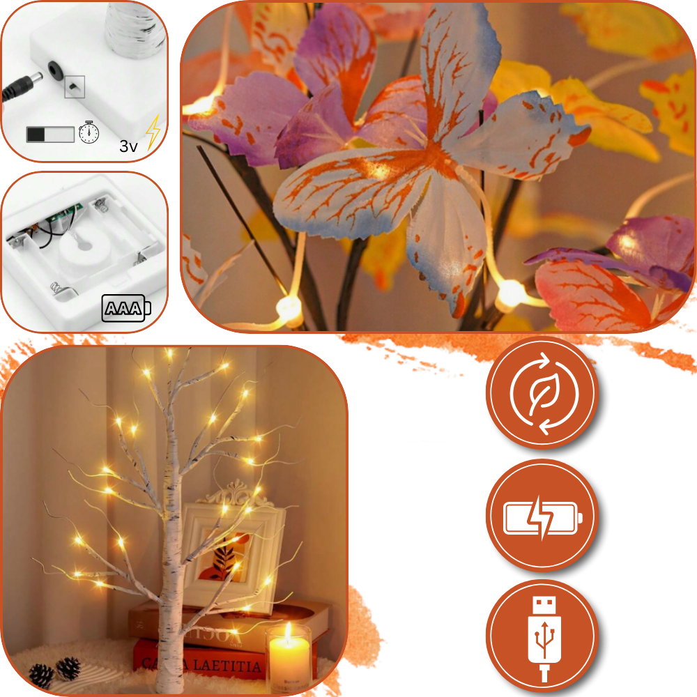 Árbol con luces pastel - Ozerty