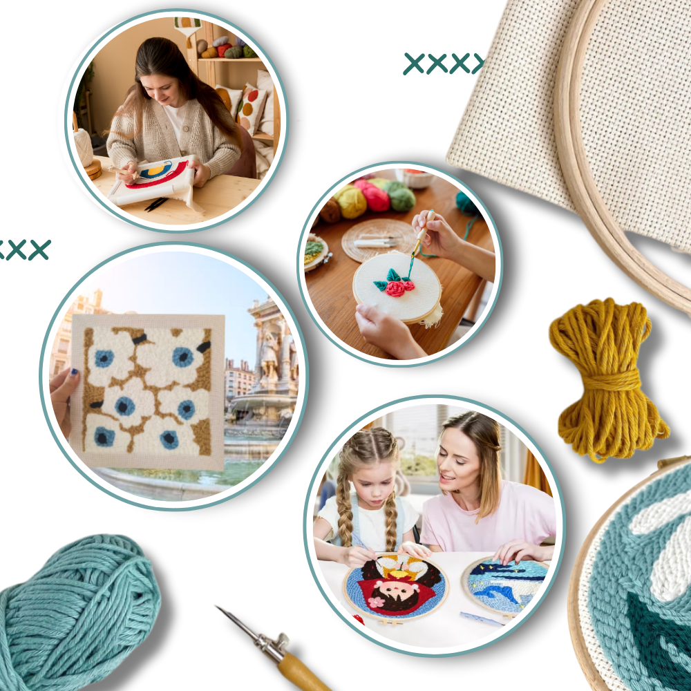 Kit de crochet con agujas e hilos - Ozerty