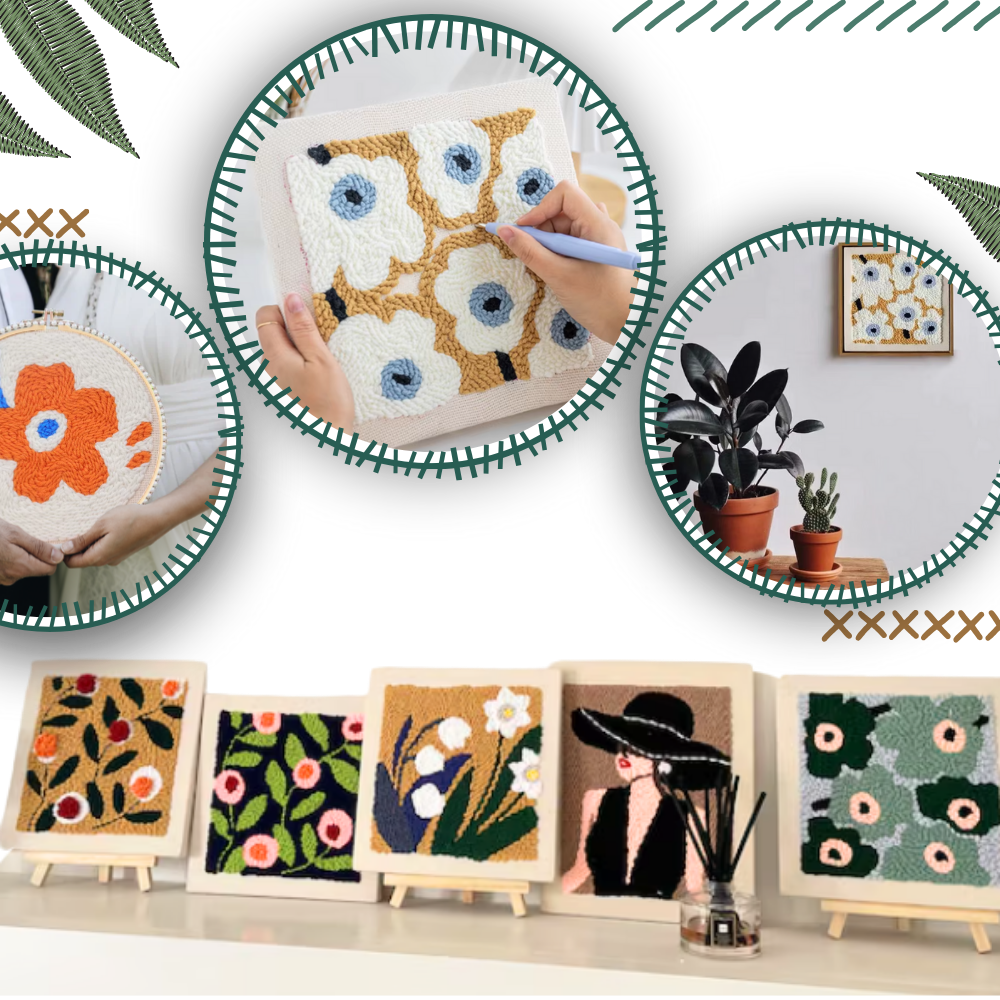 Kit de crochet con agujas e hilos - Ozerty