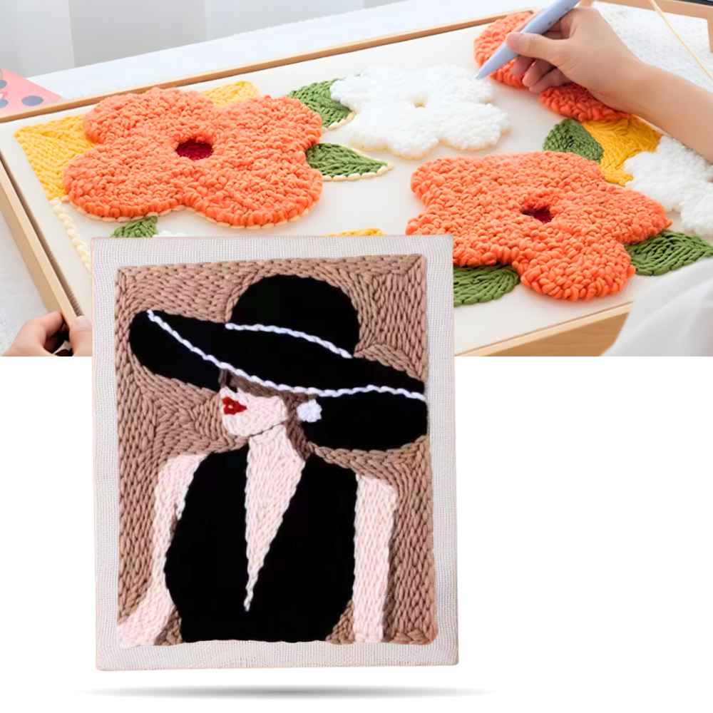 Kit de crochet con agujas e hilos - Ozerty