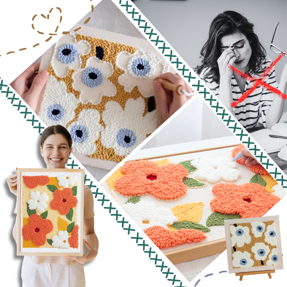 Kit de crochet con agujas e hilos - Ozerty