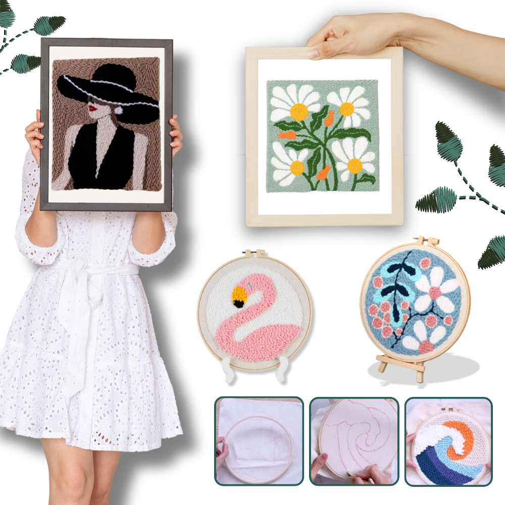 Kit de crochet con agujas e hilos - Ozerty