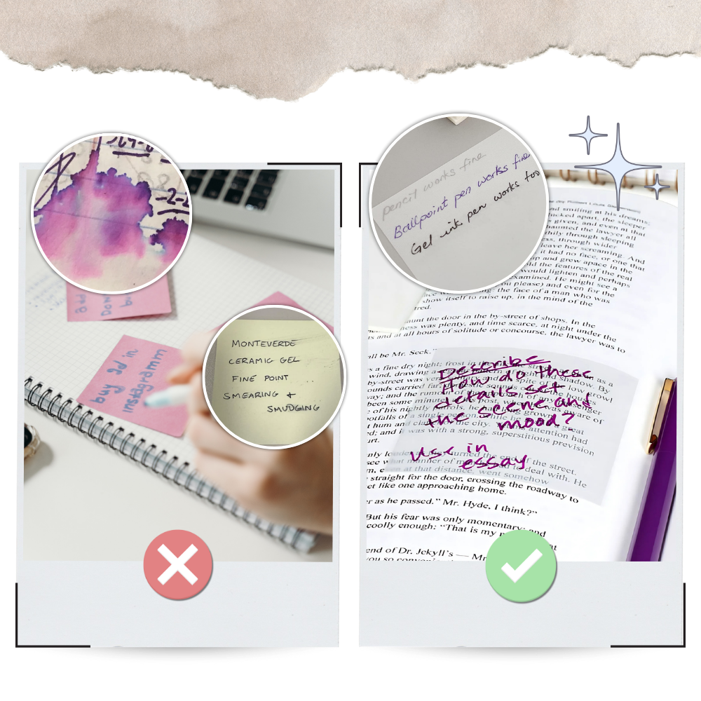 Notas adhesivas transparentes - Ozerty