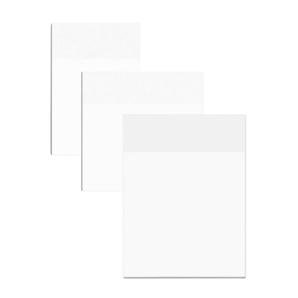 Notas adhesivas transparentes -Pequeño + Mediano + Grande - Ozerty