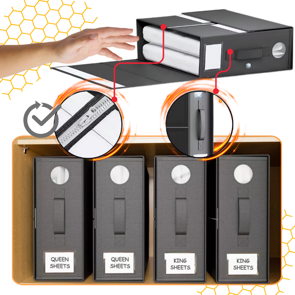 Archivador para sábanas y cortinas con obertura - Ozerty