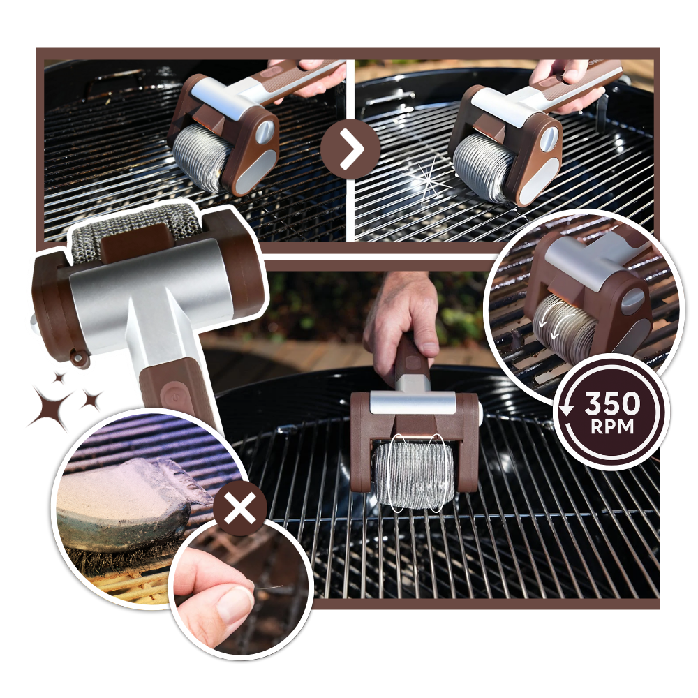 Cepillo limpiador de parrillas con turbo - Ozerty