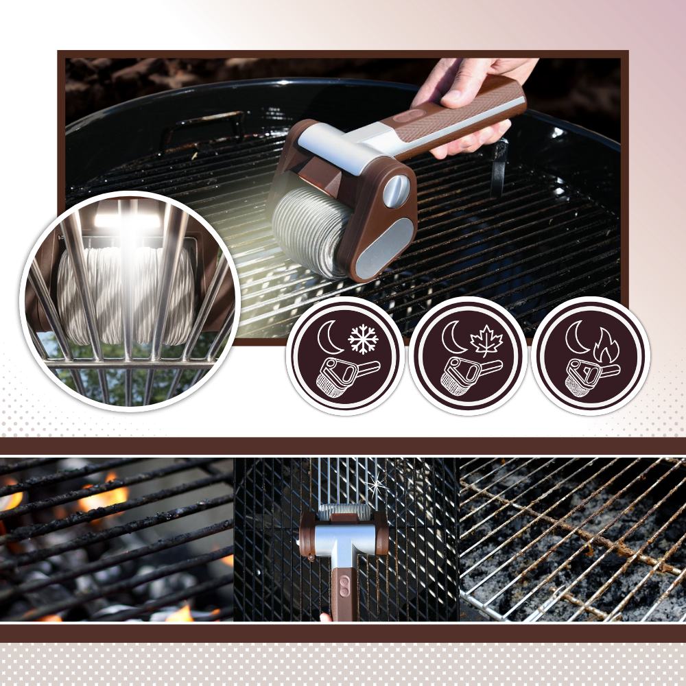 Cepillo limpiador de parrillas con turbo - Ozerty