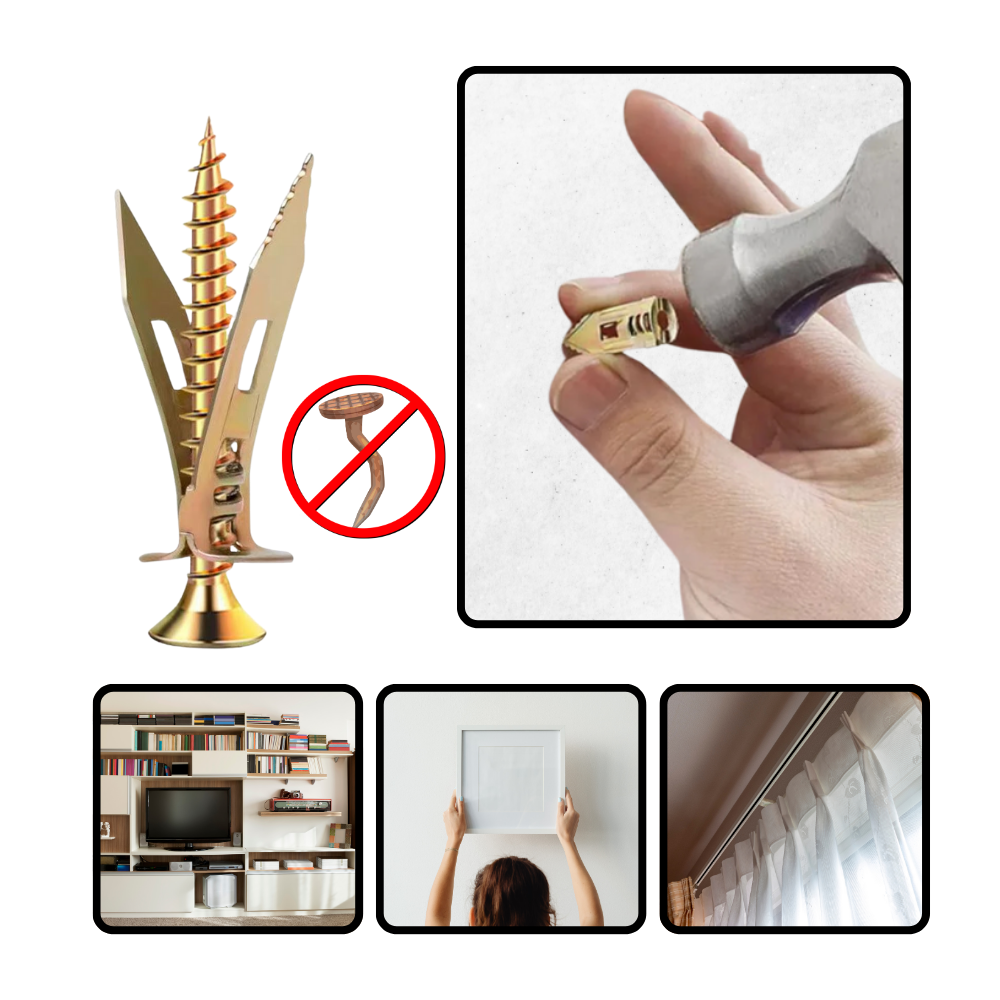 Kit de 18 tornillos de expansión para paredes - Ozerty