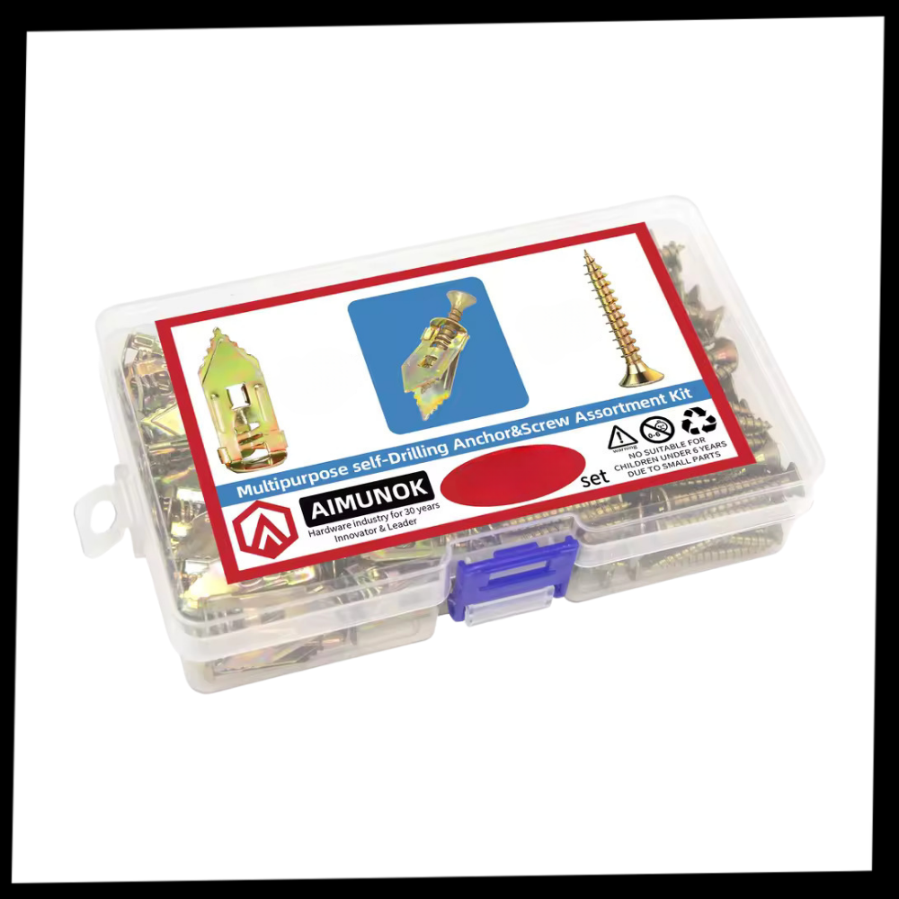 Kit de 18 tornillos de expansión para paredes - Ozerty