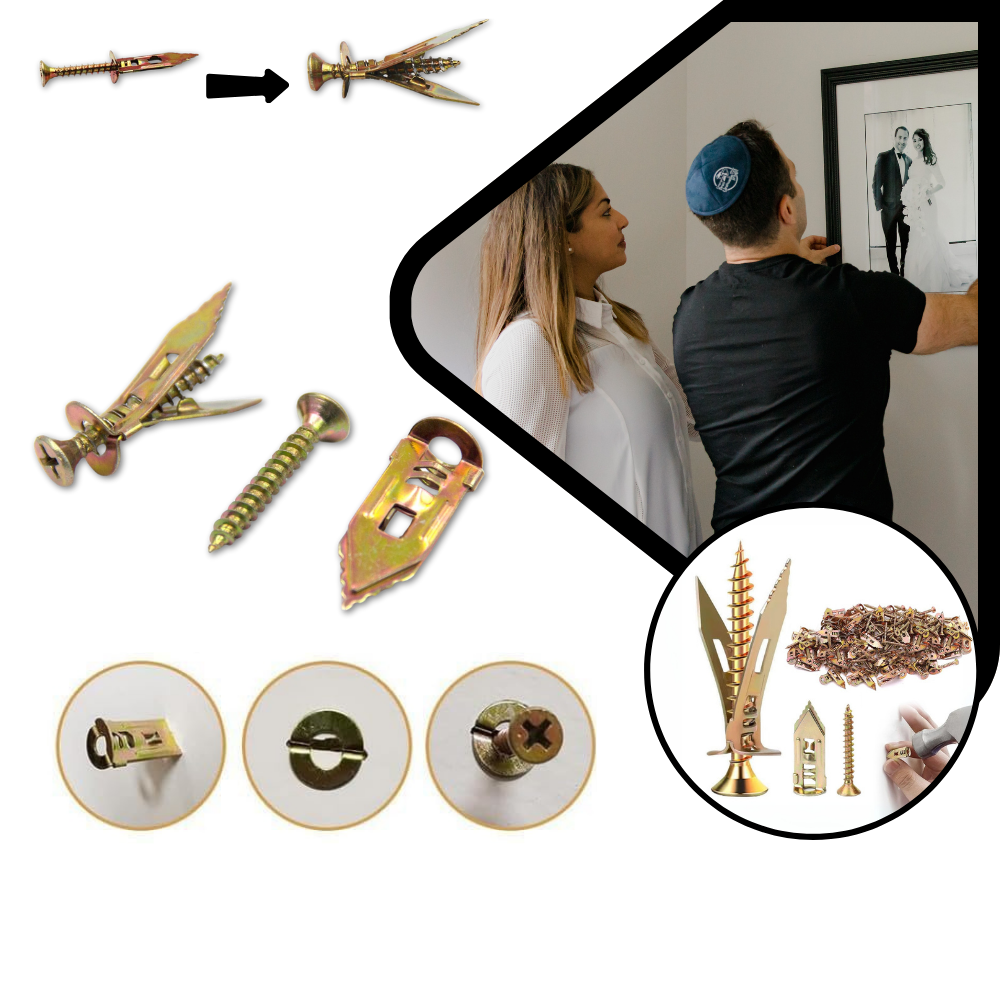 Kit de 18 tornillos de expansión para paredes - Ozerty