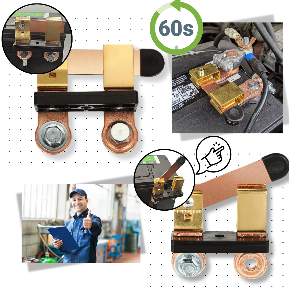 Interruptor de desconexión para baterías universales de vehículos - Ozerty