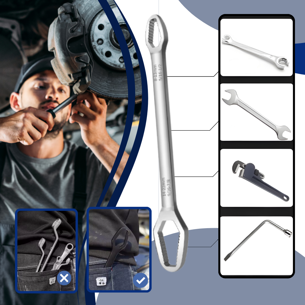 Llave universal de doble flexión para trabajos pesados - Ozerty