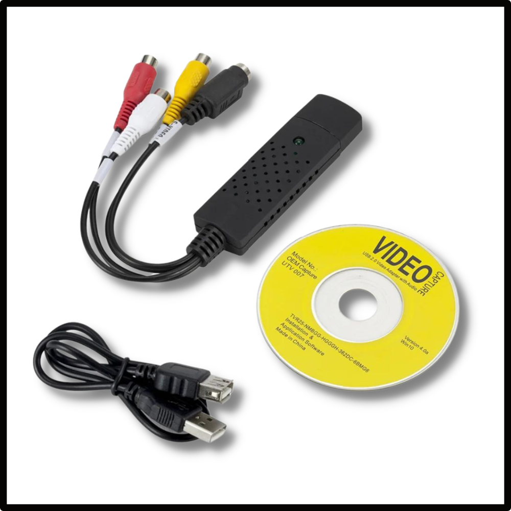 Adaptador de captura USB 2.0 para TV DVD VHS DVR
- Ozerty