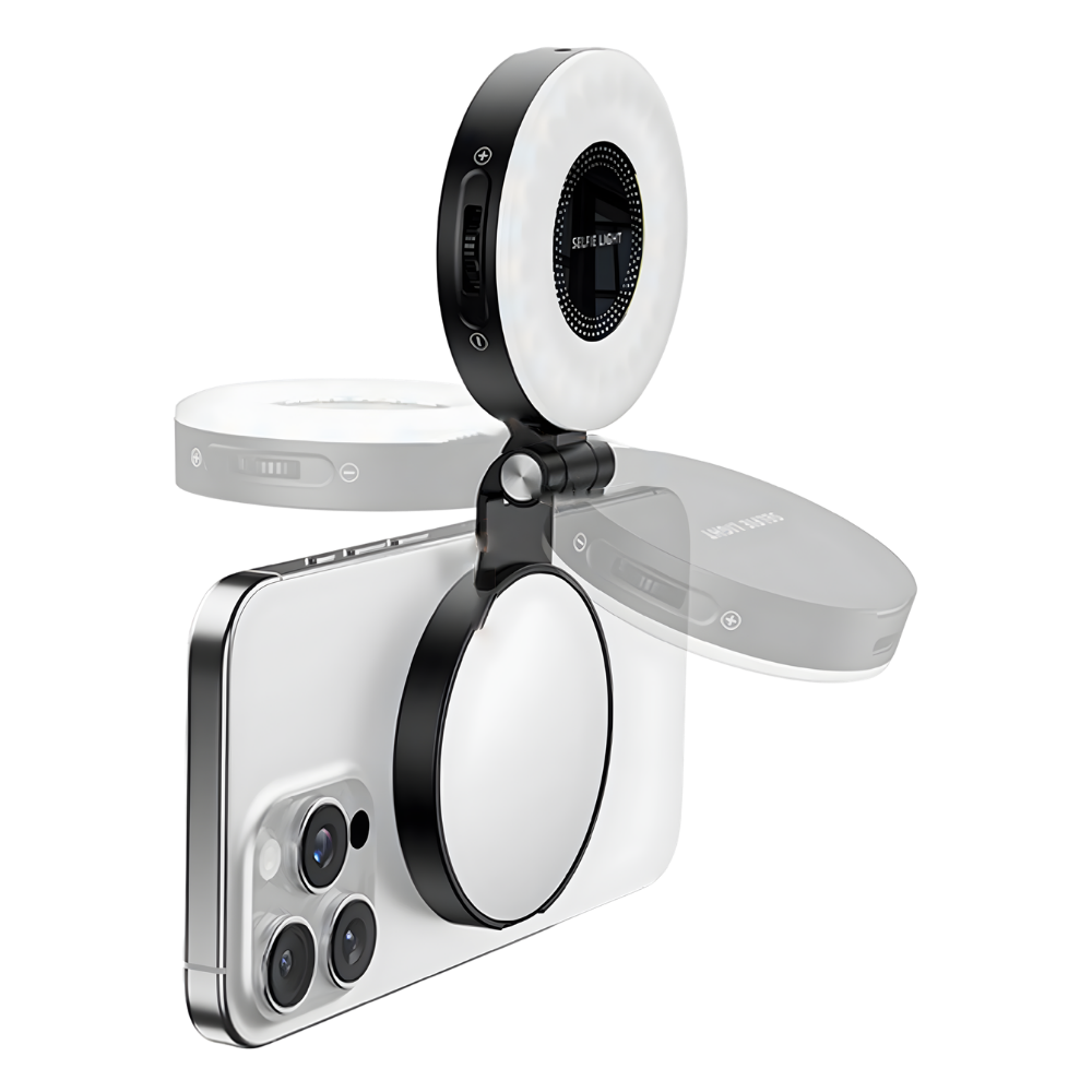 Versátil accesorio multifunción para selfies con el móvil -Negro - Ozerty