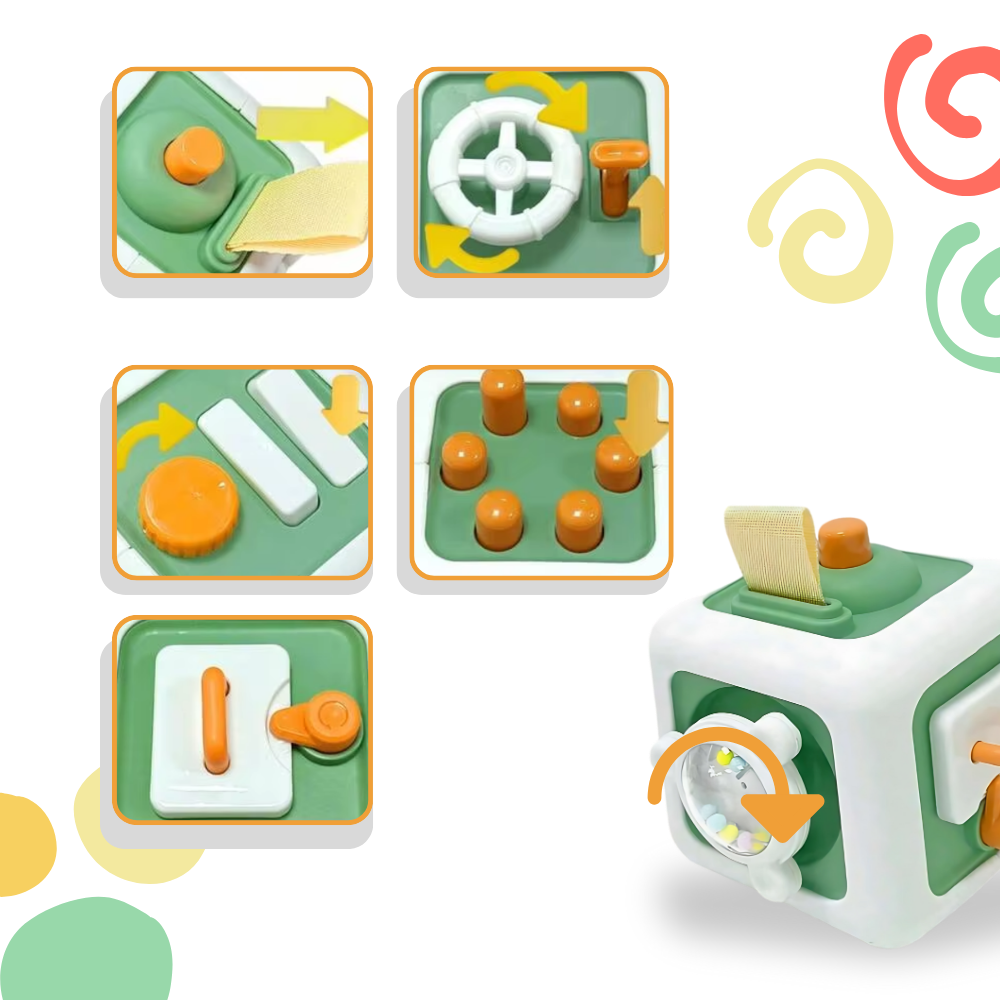 Cubo de juguete sensorial 6 en 1 - Ozerty