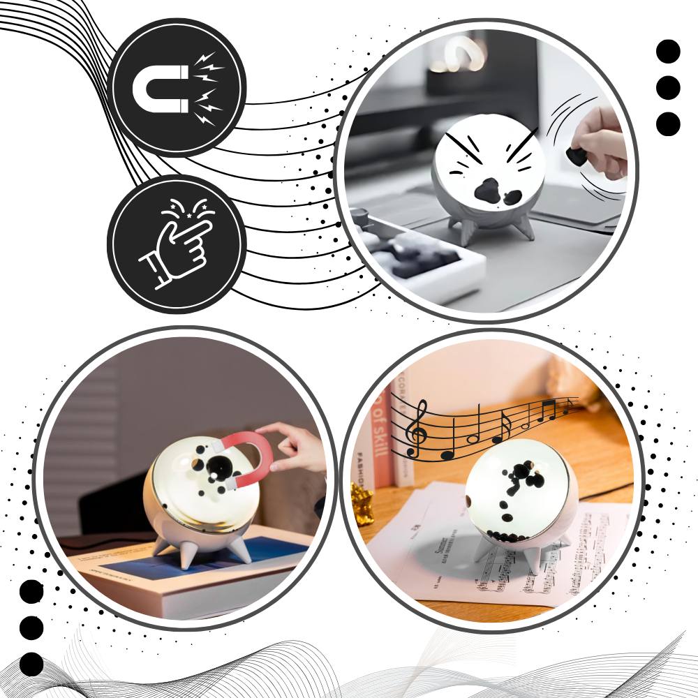 Altavoz magnético con ferrofluido bailarín y luz - Ozerty