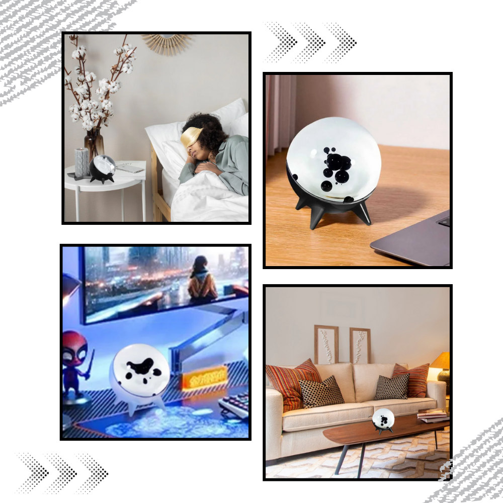 Altavoz magnético con ferrofluido bailarín y luz - Ozerty