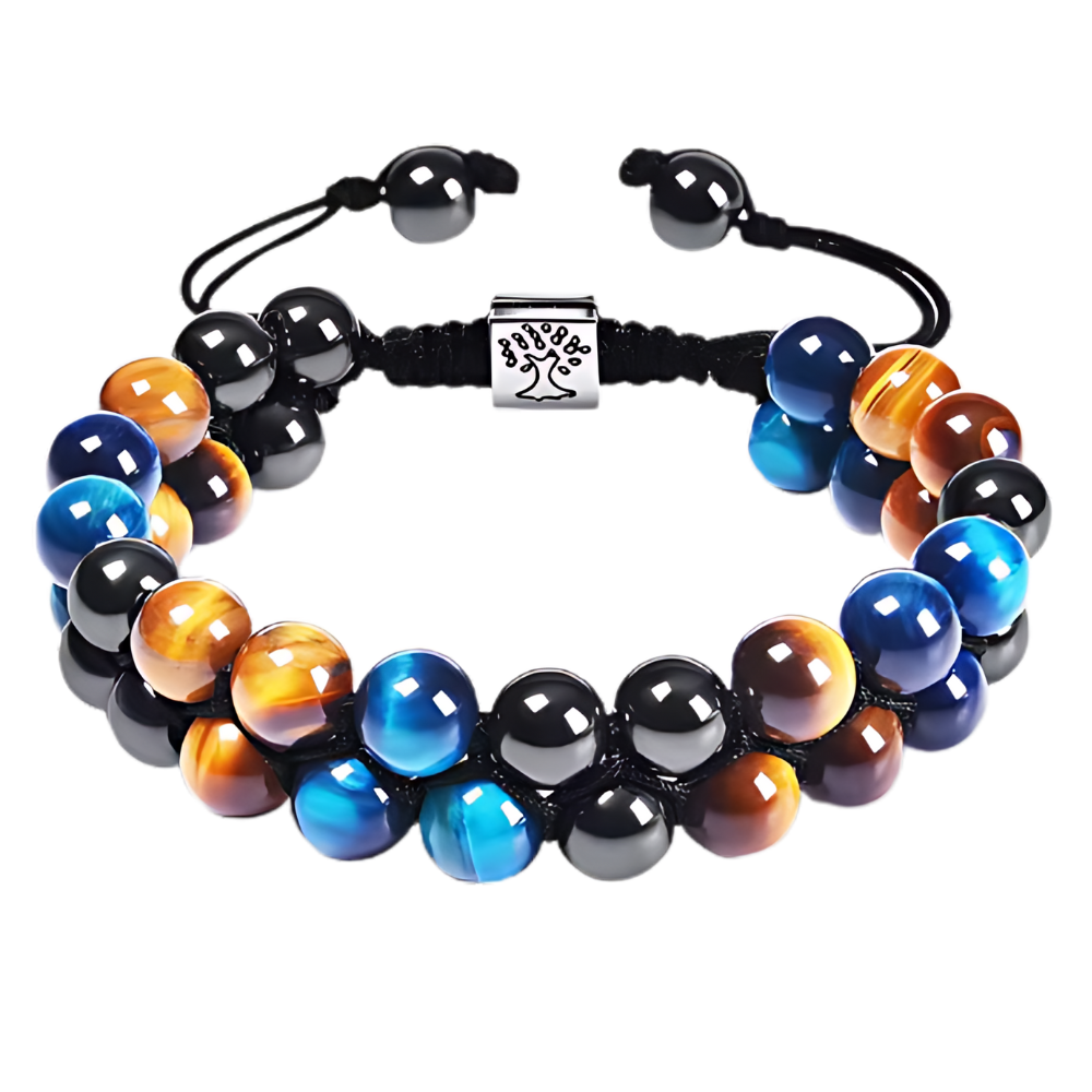 Pulsera de protección resistente al agua -Árbol azul marrón - Ozerty