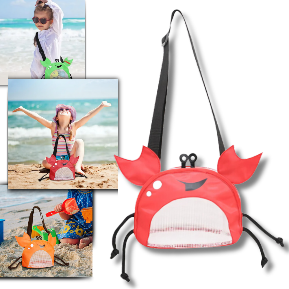 Bolsa infantil de playa impermeable con forma de cangrejo
- Ozerty