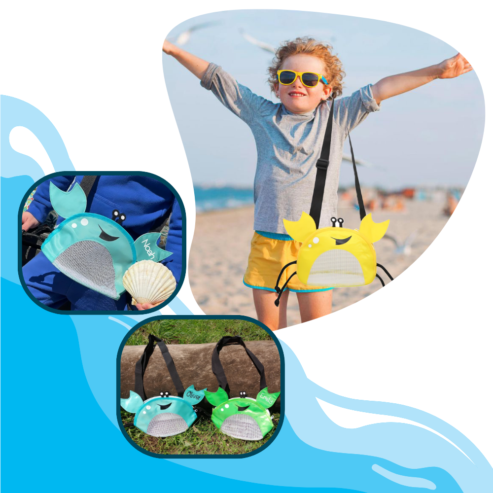Bolsa infantil de playa impermeable con forma de cangrejo
- Ozerty