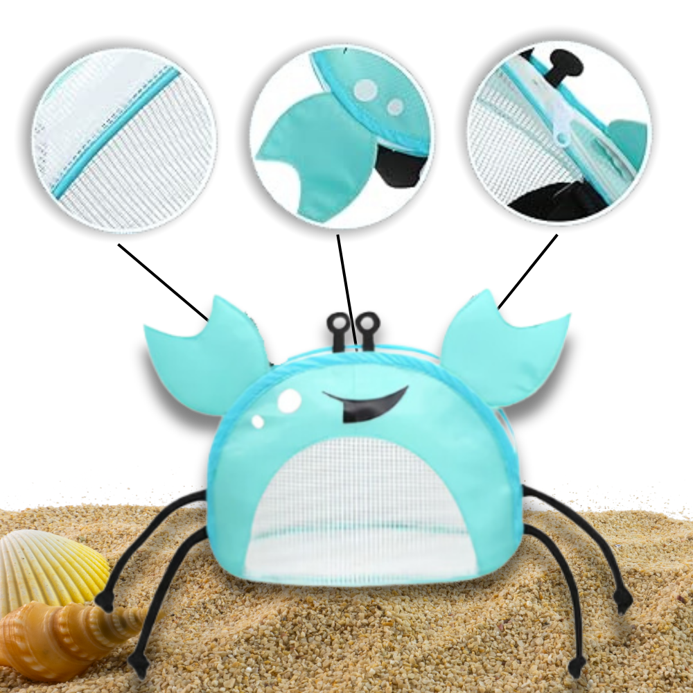 Bolsa infantil de playa impermeable con forma de cangrejo
- Ozerty