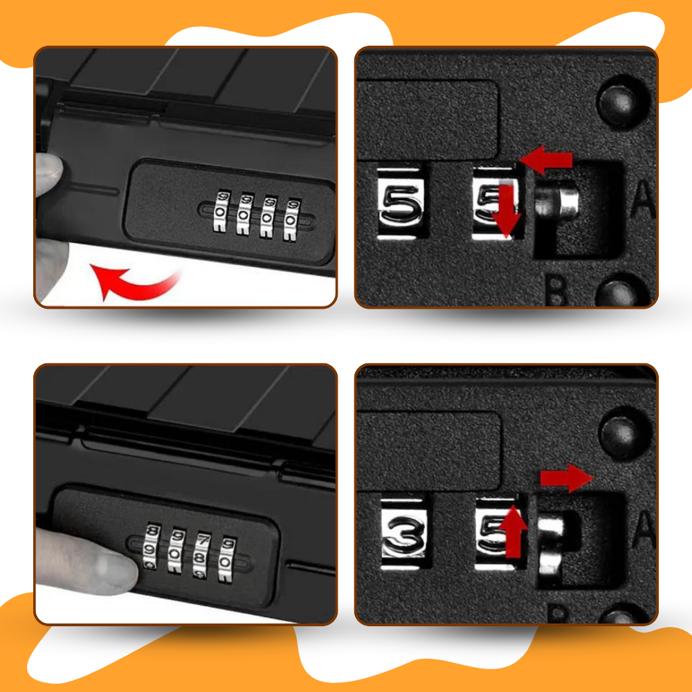 Caja de seguridad pequeña e impermeable con cerradura
- Ozerty