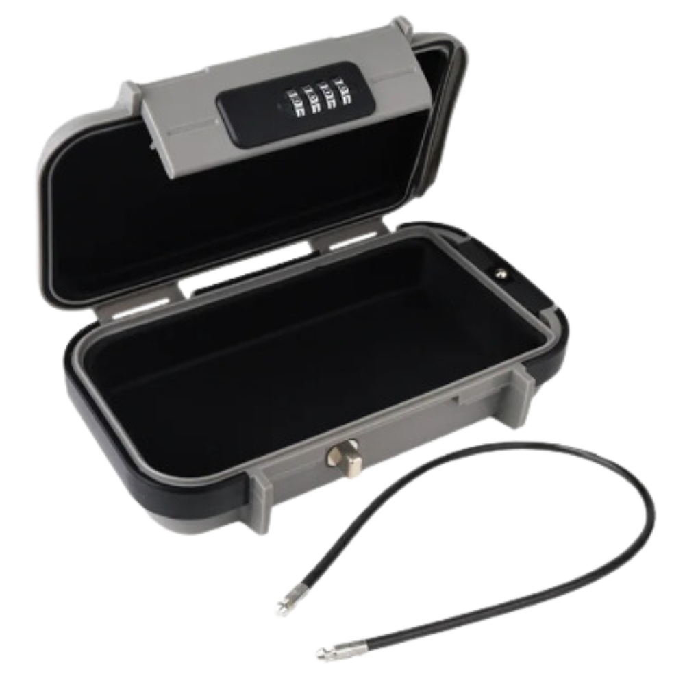 Caja de seguridad pequeña e impermeable con cerradura
-Gris - Ozerty