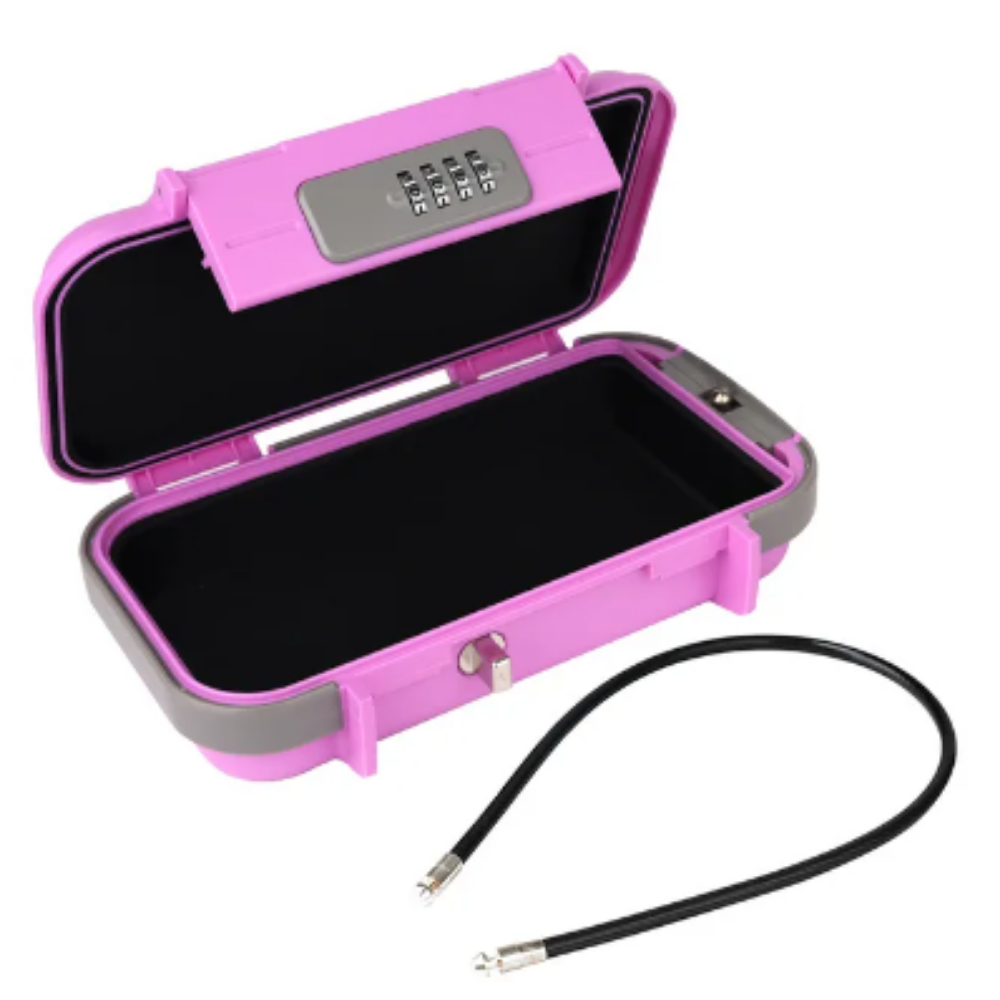 Caja de seguridad pequeña e impermeable con cerradura
-Rosa - Ozerty