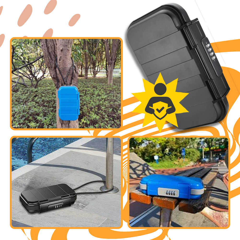 Caja de seguridad pequeña e impermeable con cerradura
- Ozerty