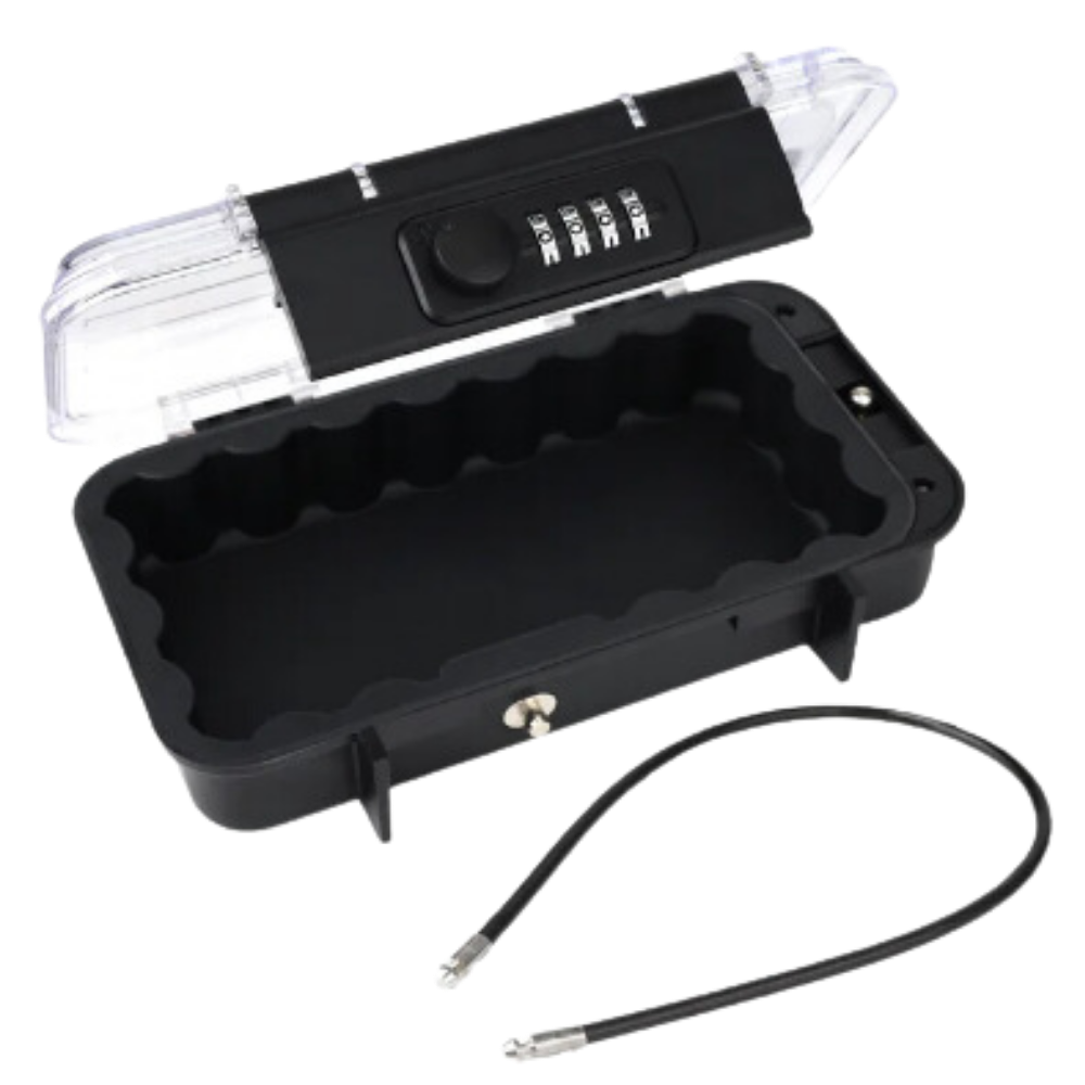 Caja de seguridad pequeña e impermeable con cerradura
-Transparente - Ozerty
