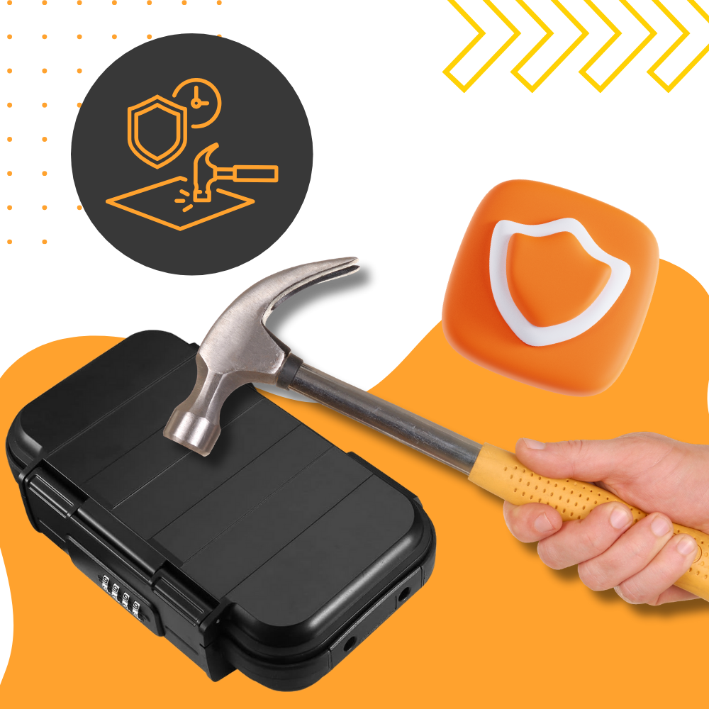 Caja de seguridad pequeña e impermeable con cerradura
- Ozerty