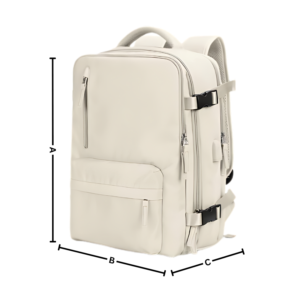 Mochila de viaje impermeable con carga USB
- Ozerty