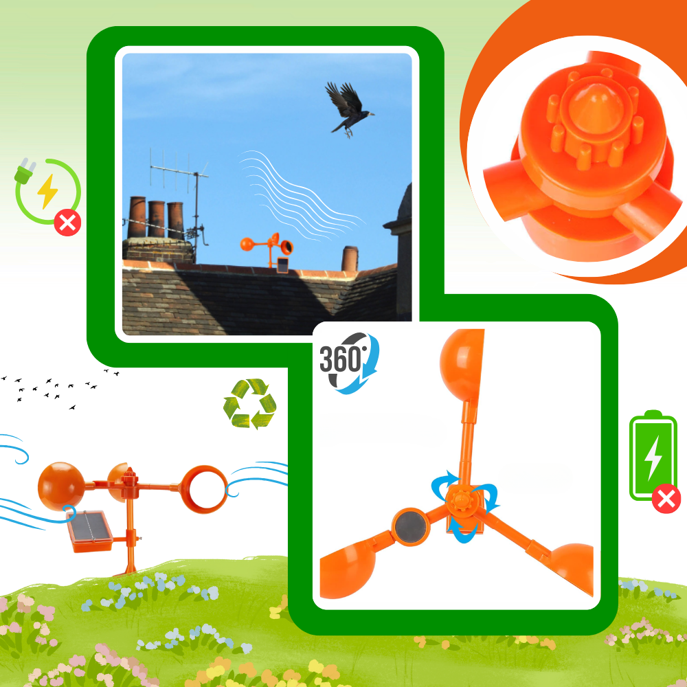 Dispositivo espantapájaros a base de viento - Ozerty