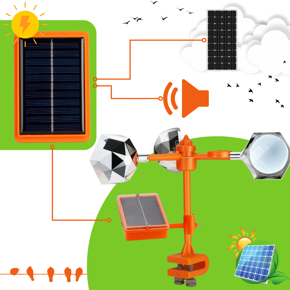Dispositivo espantapájaros a base de viento - Ozerty