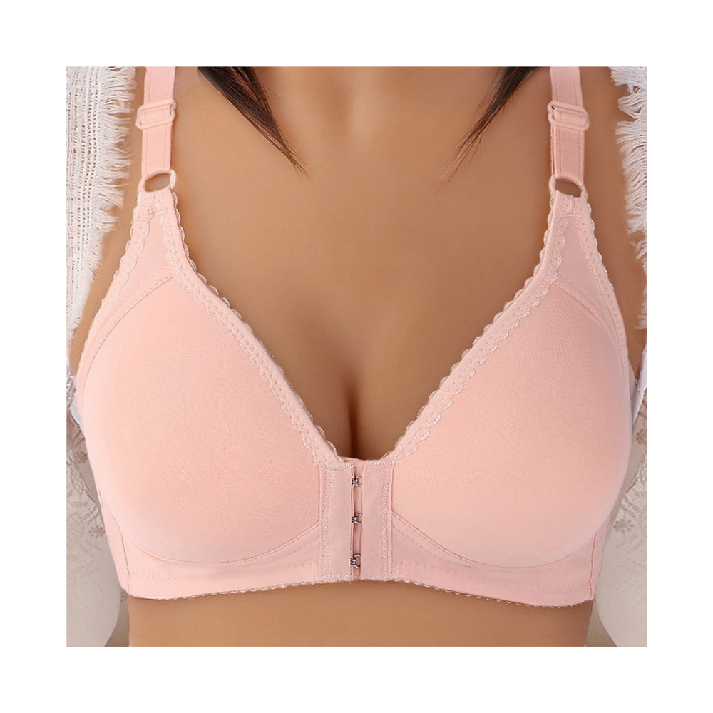 Sujetador push up sin aros para tallas grandes
-Rosa claro tacto suave - Ozerty