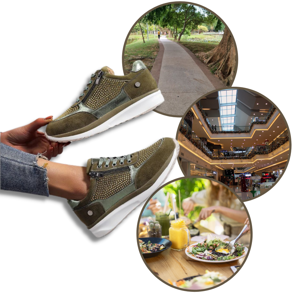 Zapatillas con cuña y cristales strass
- Ozerty