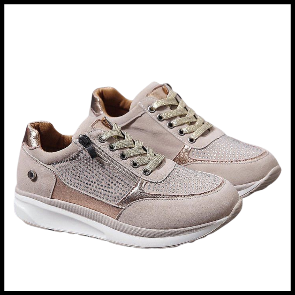 Zapatillas con cuña y cristales strass
- Ozerty