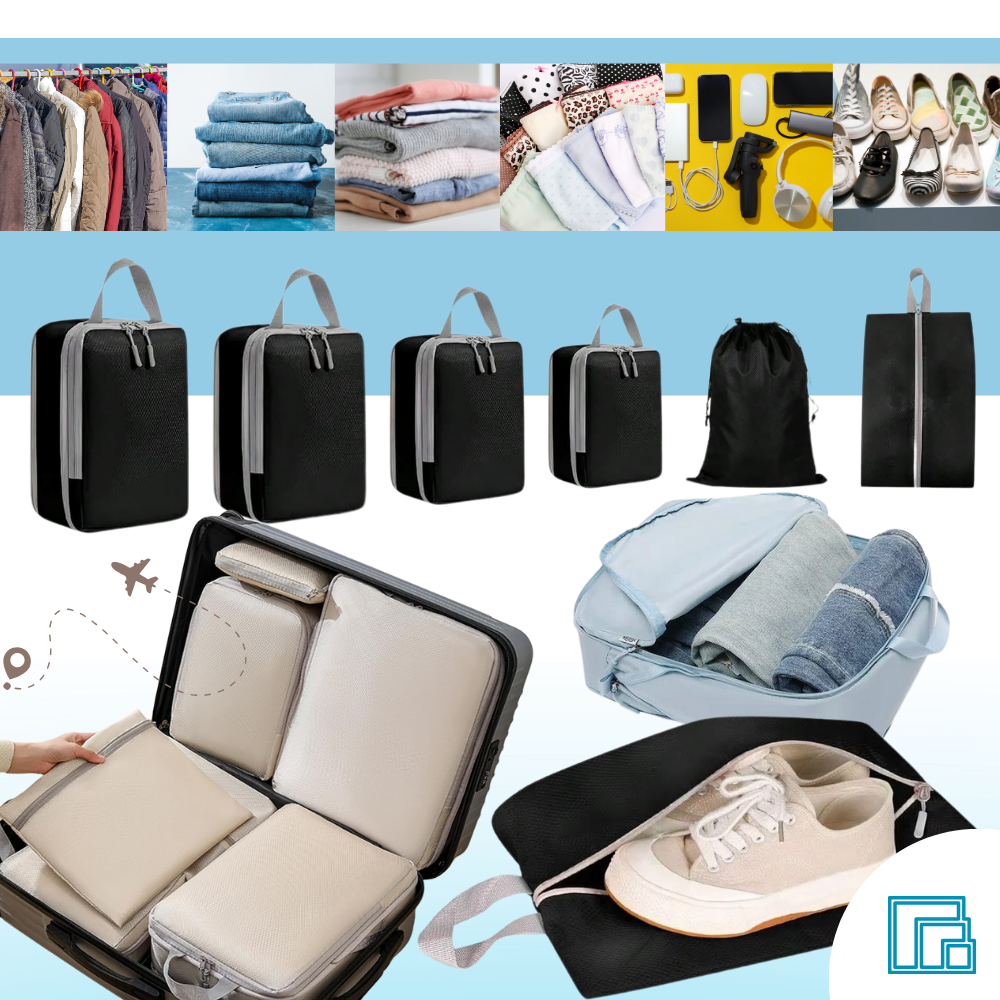 Set organizador de equipaje con cremallera - Ozerty