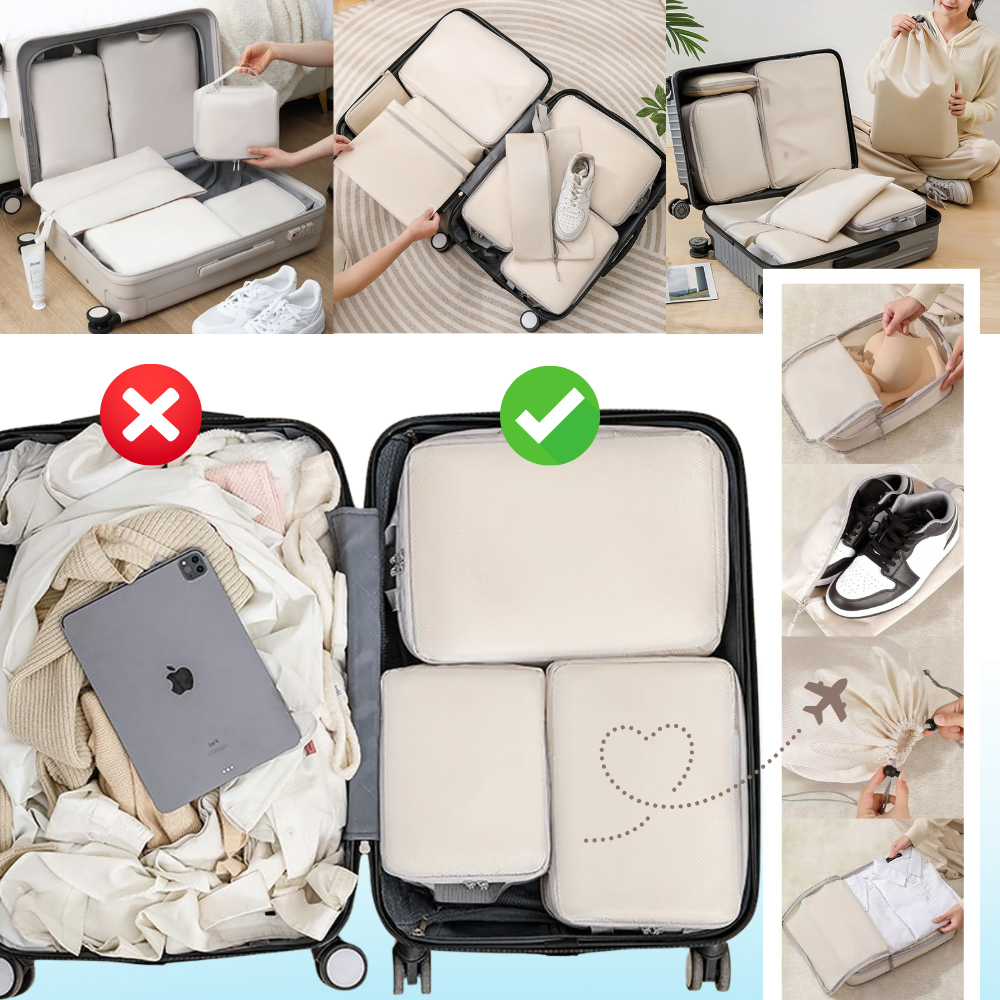 Set organizador de equipaje con cremallera - Ozerty