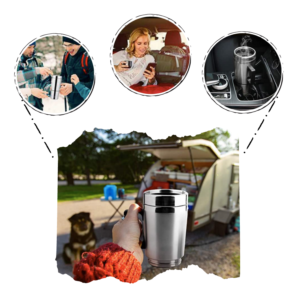 Taza para el coche y hervidor de agua 300ml - Ozerty