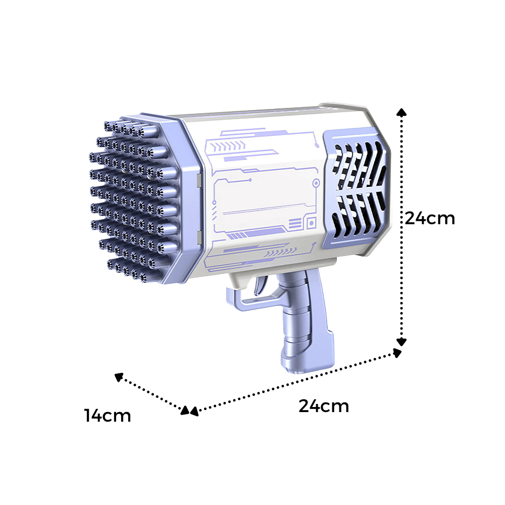 Soplador de burbujas bazooka de 69 agujeros - Ozerty