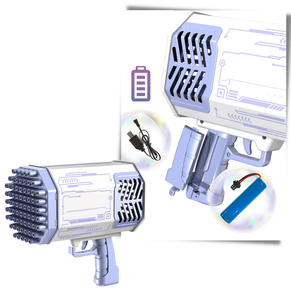 Soplador de burbujas bazooka de 69 agujeros - Ozerty