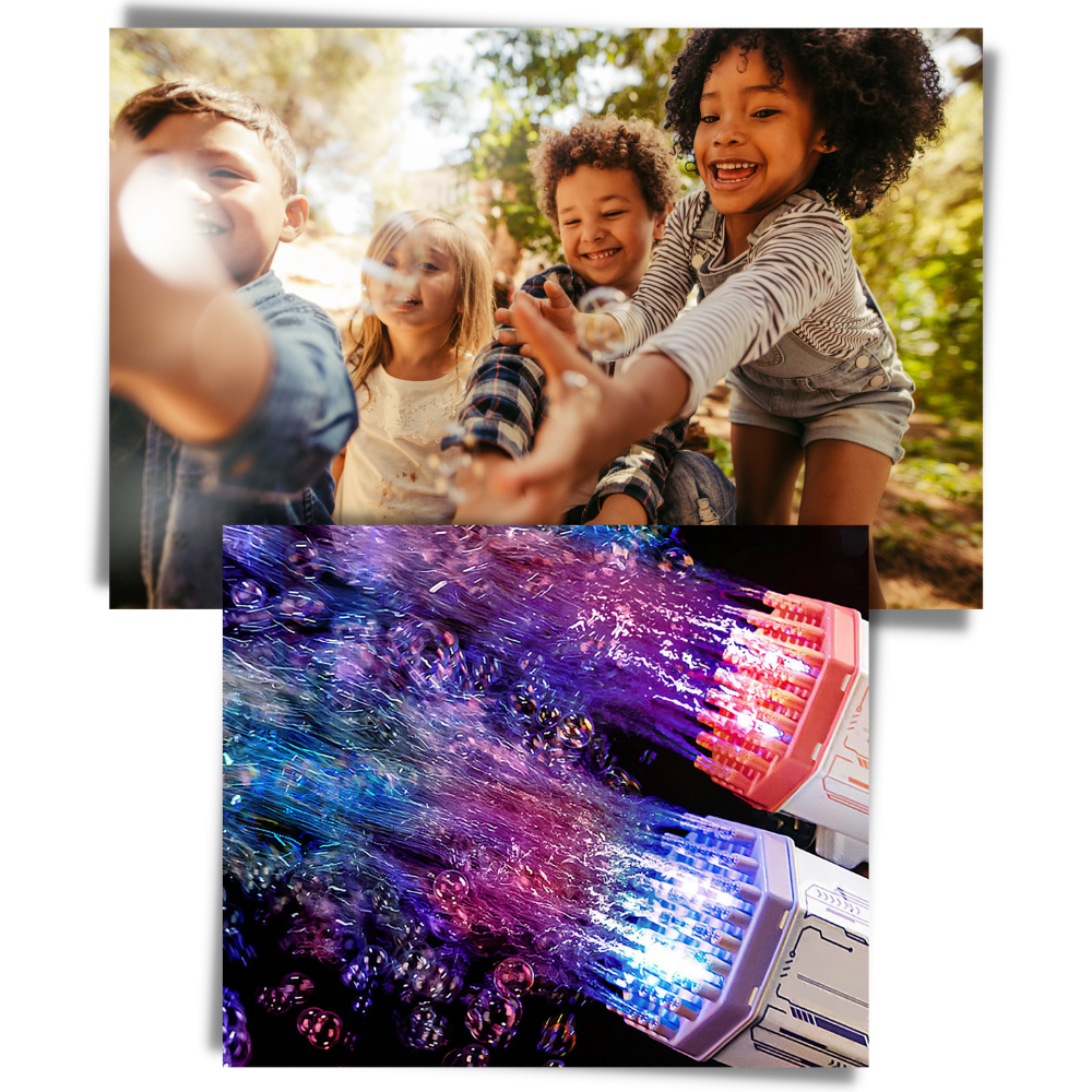 Soplador de burbujas bazooka de 69 agujeros - Ozerty