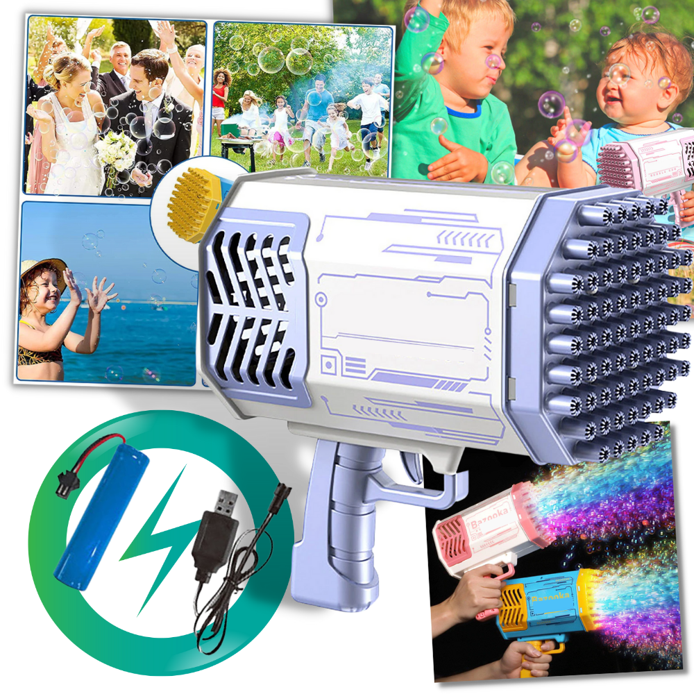 Soplador de burbujas bazooka de 69 agujeros - Ozerty