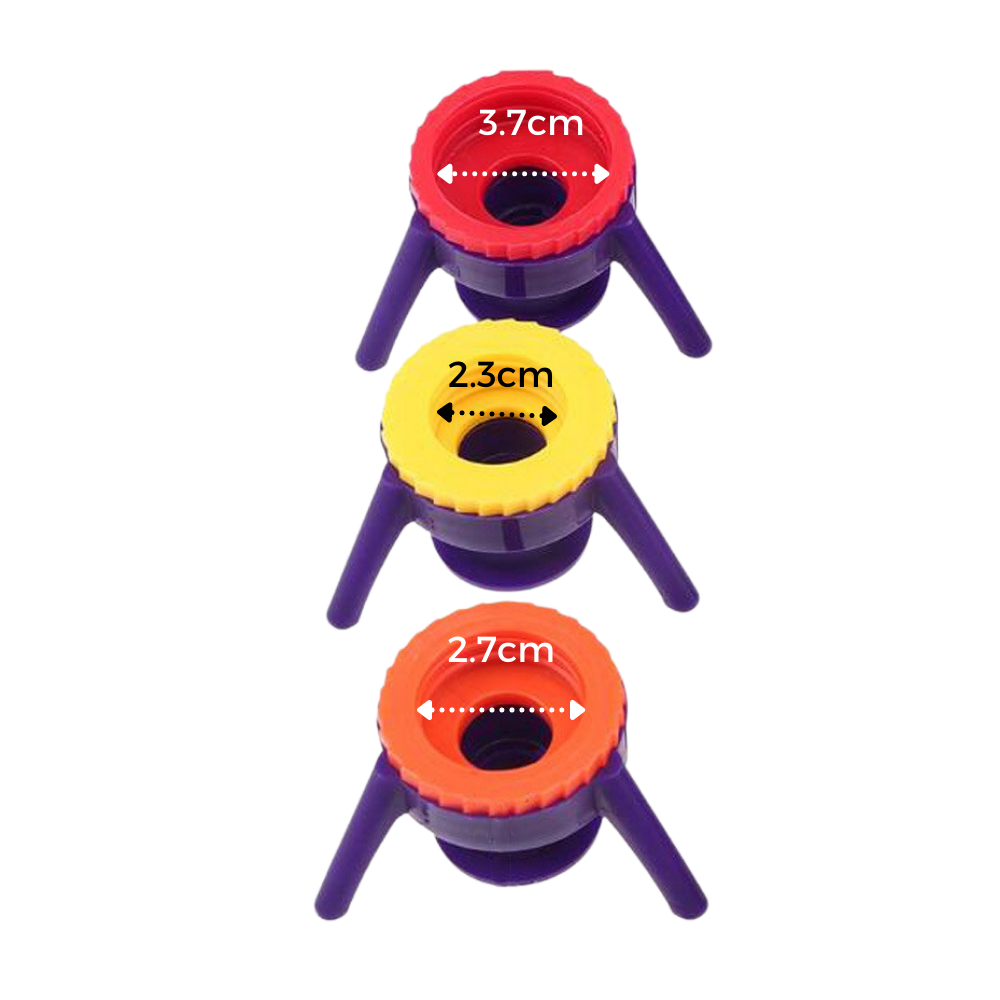 Paquete de 6 tapas de soporte para botellas versátiles - Ozerty