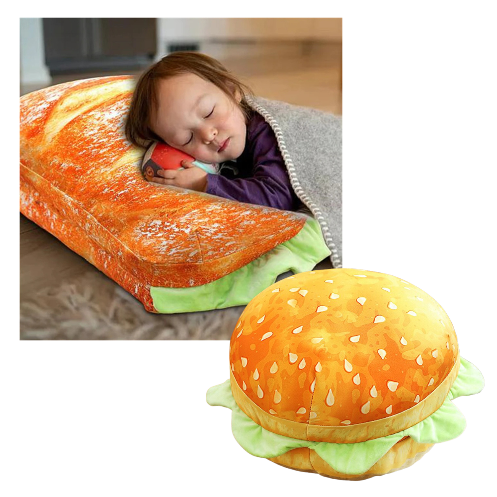 Cojín de peluche para hamburguesas - Ozerty