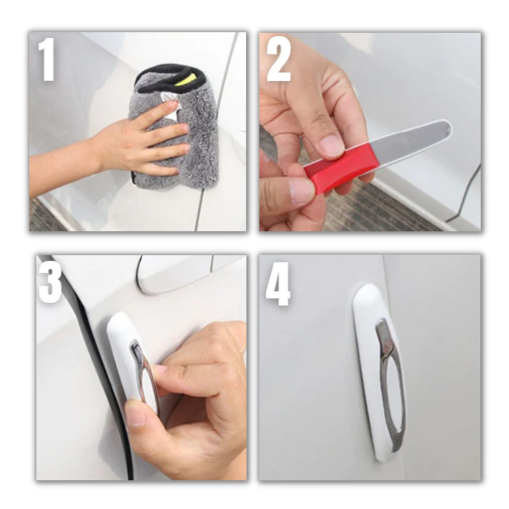 Paquete de 4 tiras de protección para puertas de coche - Ozerty