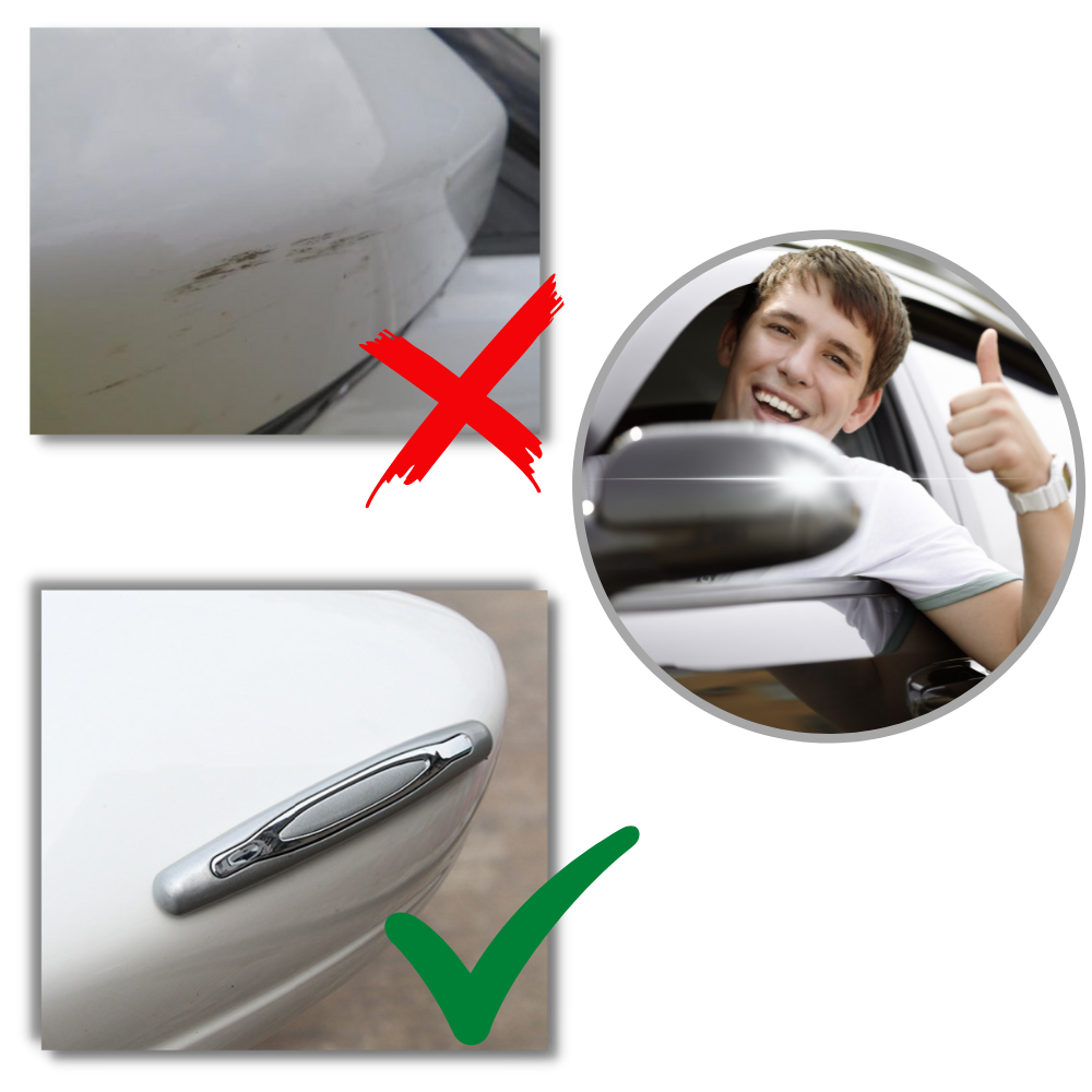 Paquete de 4 tiras de protección para puertas de coche - Ozerty