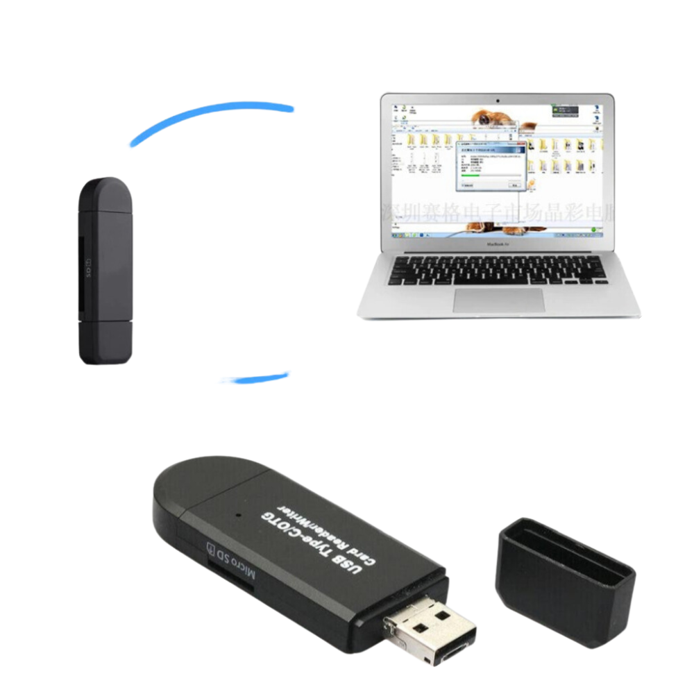 Lector de tarjetas de memoria USB 3 en 1 - Ozerty